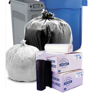 Vintage® Maintenance Pro® Linear Low Density Can Liner-38x58, 2.4 mil E.Q., Blk