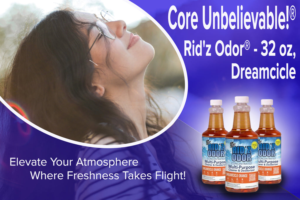 Unleash Freshness with Core Unbelievable!® Rid'z Odor® - 32 oz, Dreamcicle: The Ultimate Odor Eliminator!
