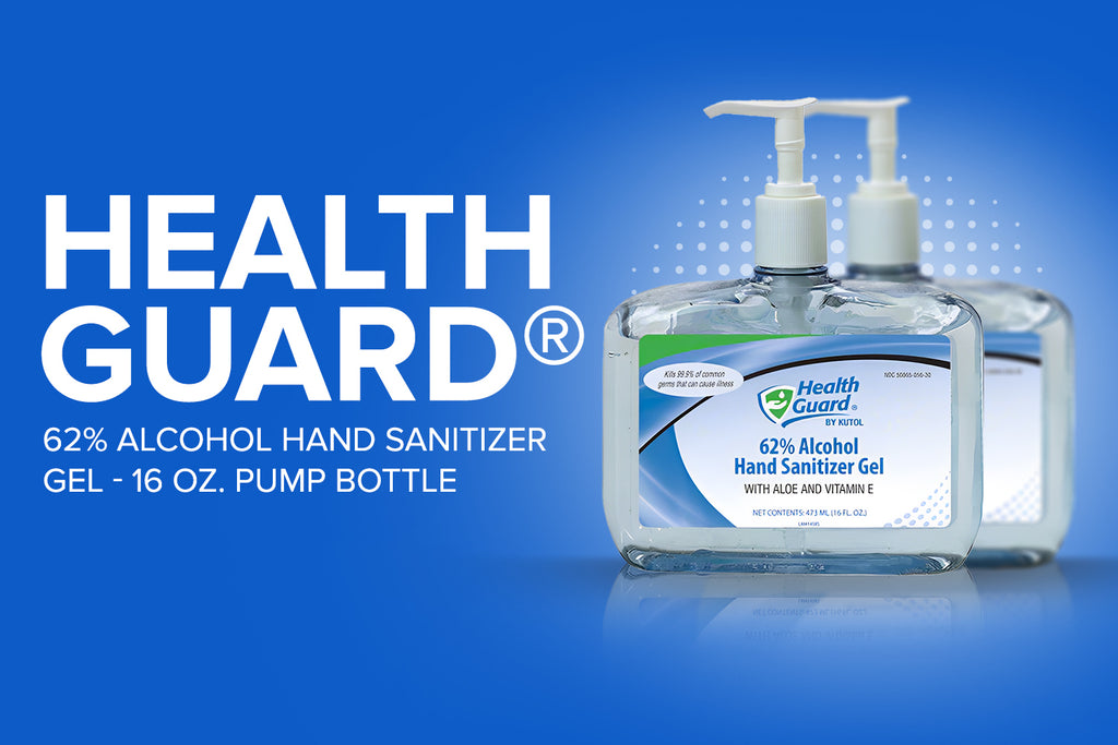 Safeguarding Health with Health Guard® 62%  Alcohol Hand Sanitizer Gel - 16 oz. Pump Bottle