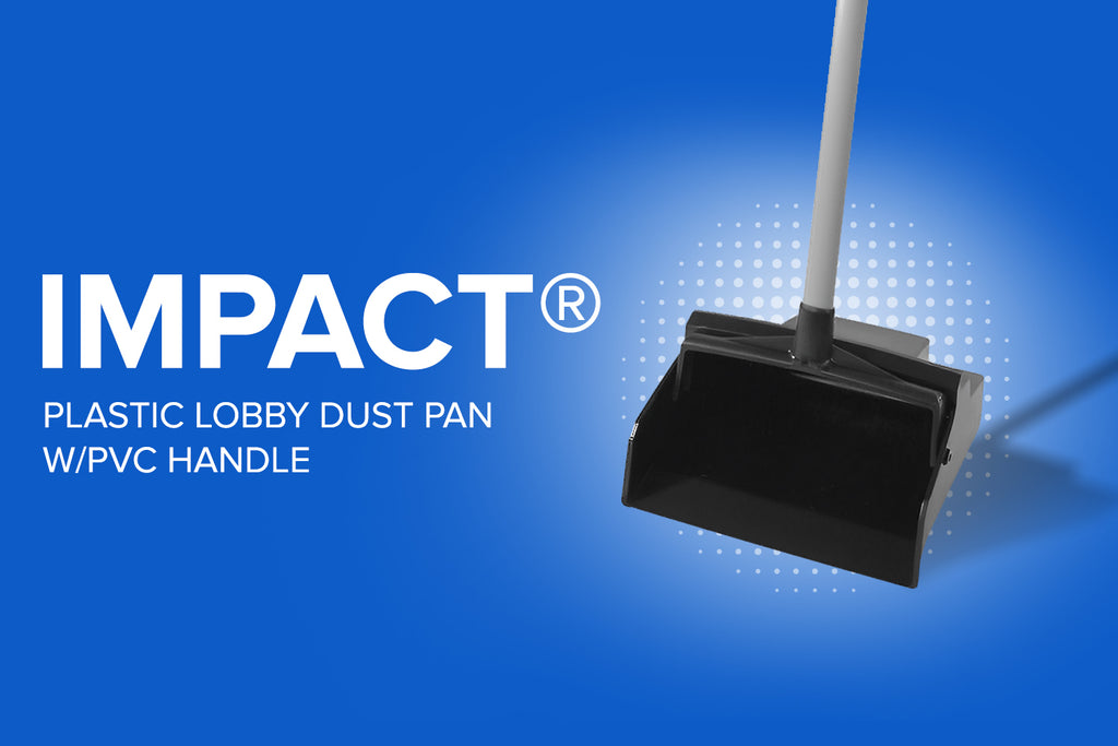 Efficient Cleaning Made Easy with Impact® Plastic Lobby Dust Pan w/ PVC Handle