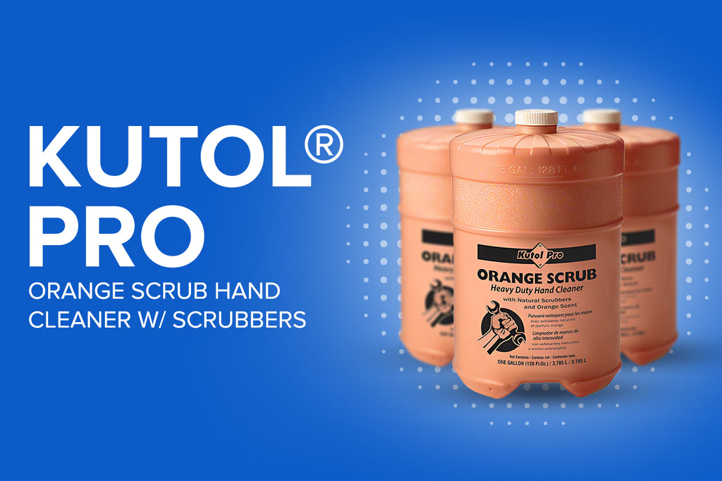 Mastering Tough Messes Like a Pro: Kutol® Pro Orange Scrub Hand Cleaner with Scrubbers - Gal. Flat Top