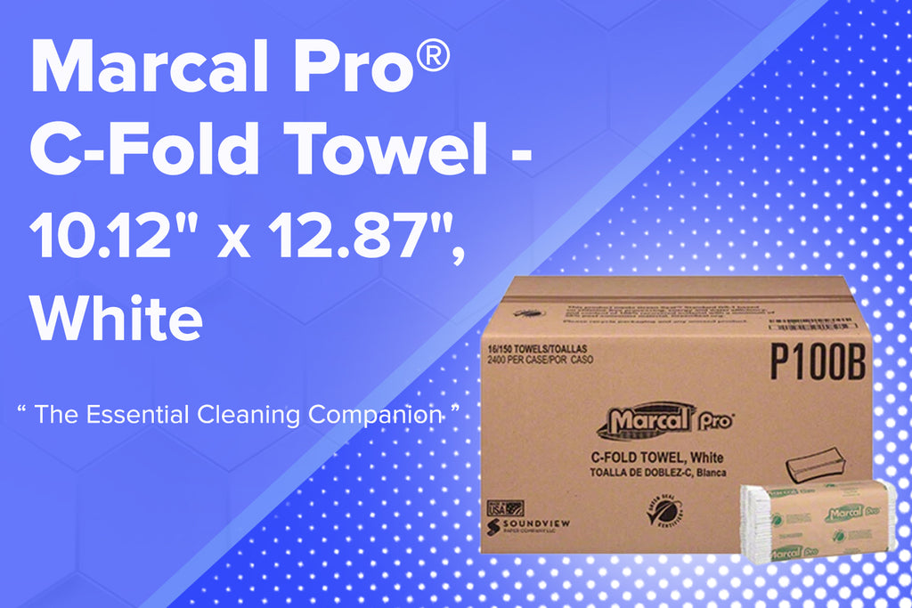 The Essential Cleaning Companion: Marcal Pro® C-Fold Towel - 10.12" x 12.87", White
