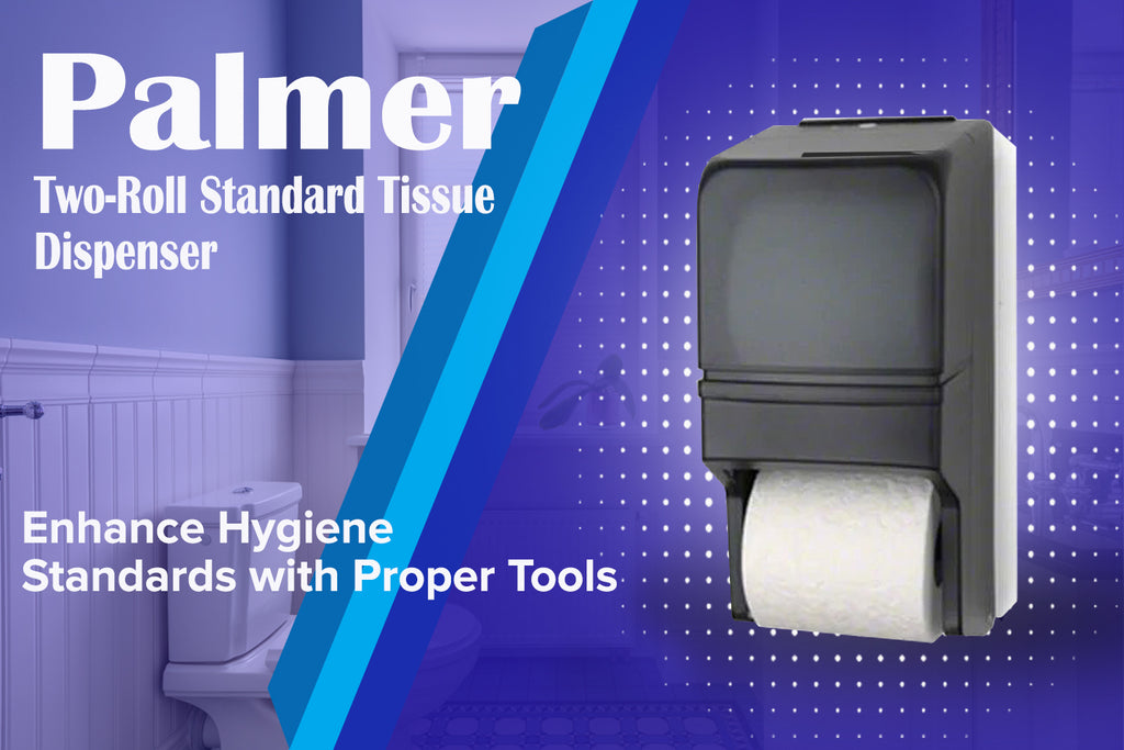 Streamline Hygiene Management with the Palmer Two-Roll Standard Tissue Dispenser