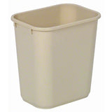 Continental Commercial Plastic Wastebasket -13 5/8 Qt, Beige