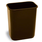 Continental Commercial Plastic Wastebasket -28 1/8 Qt,Brown