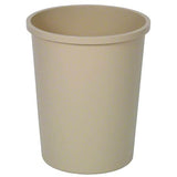 Continental Round Commercial Wastebasket - 44 3/8 Qt., Beige